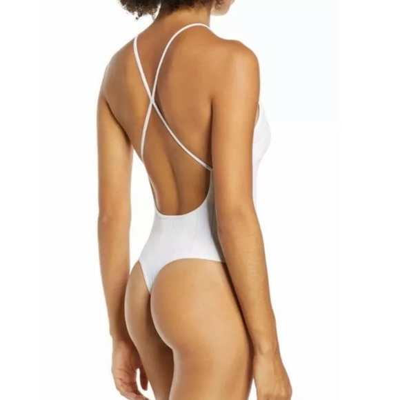 Free People Bridget Bodysuit White Halter Neck - Picture 4 of 12
